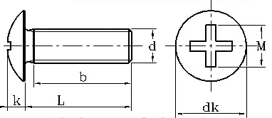 十字大扁頭螺釘結(jié)構(gòu)圖